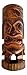 Wood Tiki Man Statue, 12”