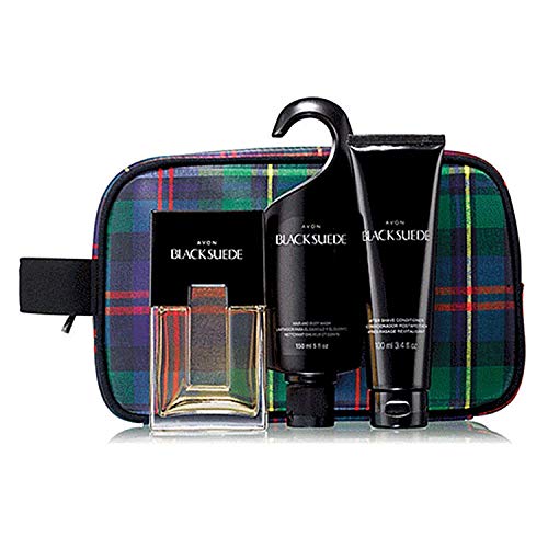 Avon Black Suede Holiday Dopp Kit