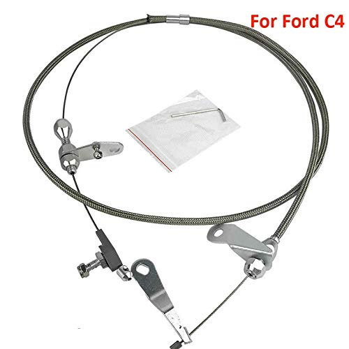 Transmission Kickdown Cable Kit,Stainless Braided Kick Down Cable