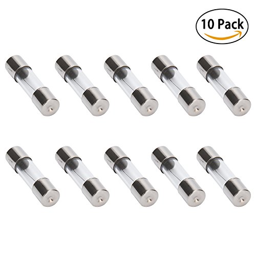 I-MART 10 Pcs F5AL Fast-Blow Fuse 5A 250V Glass Fuses 5 x 20 mm (5amp) (F5A) (F5A)