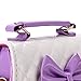 Hipiwe Little Girls Crossbody Purses for Kids - PU Leather Cute Crossbody Shoulder Bags Bowknot Children Handbag for Baby Girls (Purple+White)