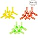 Crazepony 12pcs 1935 1.9 Inch 3-Blade Propeller Triblade Prop 1.5mm Mounting Hole Compatible with 1103 1104 1105 Motors for DIY Micro FPV Drone Quadcopter