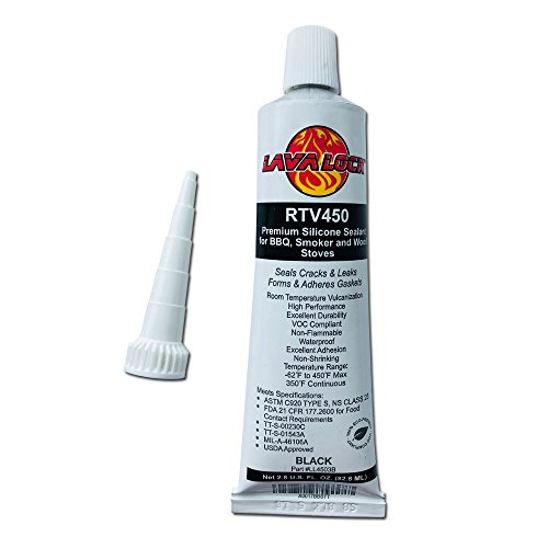 LavaLock® Black Food Safe BBQ Adhesive 3 oz Grill Smoker High Temp RTV Silicon - Thumbnail 2