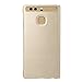 Huawei Ascend P9 Plus Case, Premium Leather Cover with View Window Protective Smartphone Flip Cover Folio Case (Ultra Thin Slim)(Perfect Fit) (P9 plus Golden)
