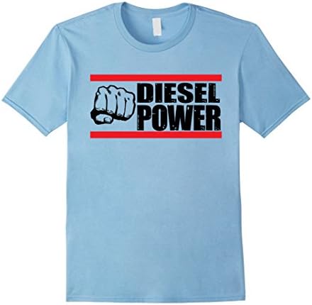 Mens DIESEL POWER TRUCK SHIRT, 4wd Off-Road Trucker T-Shirt XL Baby Blue