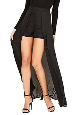 overlay maxi skirt pants short attached shorts dress