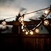 Our Luminosity Project 25ft Globe String Lights, Strong Black Wire, 25 Durable Bulbs (+5 Extra), Indoor Outdoor, Rooms, Backyard Deck Patio, Wedding or Event