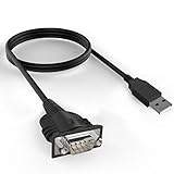 MoMoCity USB 2.0 to RS232 DB9 Serial Male Adapter Converter Cable Supports 10/8/7/Vista/XP/2000/98 and Mac, 3.5 feet, Black