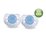 Philips Avent Translucent Toddler Pacifiers 6-18 Months - 2 Pack, Blue