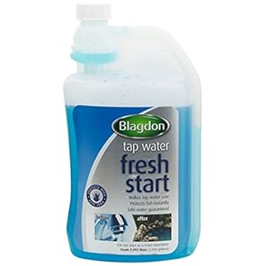 Blagdon-2671-Pond-Fresh-Start-Removes-Chlorine-Makes-Tap-Water-Safe-for-Pond-Fish-1L-Treats-9092-Litres-of-Water Blagdon Pond Fresh Start, Removes Chlorine, Makes Tap Water Safe for Pond Fish, 1L, Treats 9,092 Litres of Water