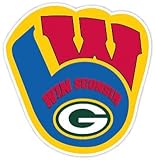 Wisconsin Fan Packers Brewers Badgers Sport Combo Logo 4