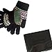 LETHMIK Womens&Girls Thick Knit Gloves Warm Winter Colorful Glove with Wool Lined Black