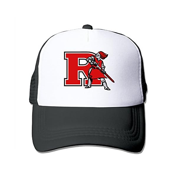 SAXON13-Unisex-Baseball-caps-Meshback-Rutgers-University-R-Logo-Hat-Caps-Black