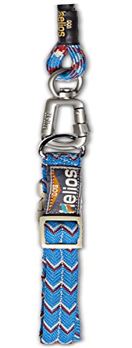 DOGHELIOS 'Dura-Tough' Easy Tension 3M Reflective Adjustable Multi-swivel Pet Dog Leash and Collar, Small, Blue