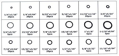 225 Pcs O-Ring Assortment SAE Sealing Gasket Set