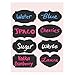 Chalkboard Labels & Markers - 104 Large Labels, 3 Erasable Chalk Pens (Pink, White, Blue) Premium Blackboard Stickers for Storage Bins, Mason Jars, Pantry