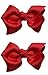 3 Inch Girls Boutique Hair Bow Set By Funny Girl Designs (Red)