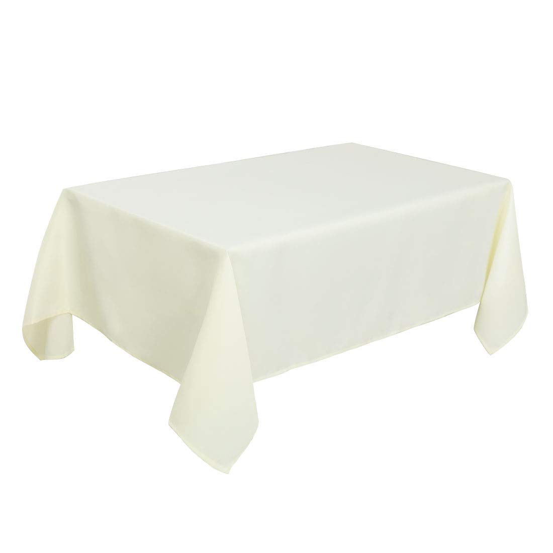 PiccoCasa Tablecloth Rectangle Wrinkle and Water Resistant, Table Cloth Wipe Clean for Kitchen Dining Wedding Party Dinner - Polyester Outdoor Table Cover Beige 55"x70" / 140x178cm