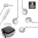 THE Electronics Wired 3.5MM Classic Designed Earphone/Earbuds/Headphones +1 Carry Case w/Microphone Noise Isolating Headphones for Work Talk Play Workout Gym Smartphones Tablets