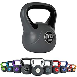 MSports kettlebell, 2-20 kg, inclusief oefenposter, kogelhalter