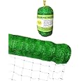 Bluefire Farm Supply Green Plastic Trellis Netting for Climbing Plants Vegetables Polypropylene Plant Support Garden Net (6.5 ft x 50 ft)