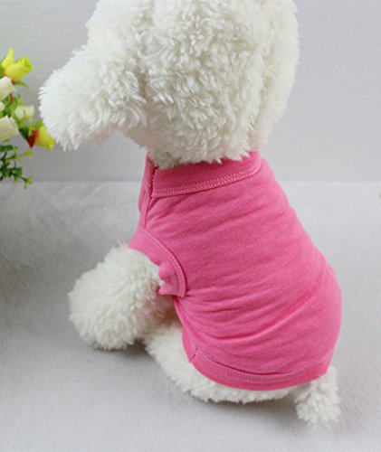 Alroman Dogs Shirts Pink Vest Clothing for Dogs Cats S Dog Vacation Shirt Female Dog Clothing Puppy Summer Clothes Girl Cotton Summer Shirt Small Dog Cat Pet Clothes Vest T-Shirt Apparel