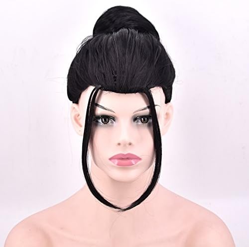 WIAGHUAS Long Cosplay Costume Party Wig Heat-Resistant Hair Band Natural Reduction High Temperature Silk Fiber Hair,black