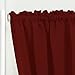 Aquazolax Party Decorations Door Curtain - Christmas Elegant W54 x L40 Inch Blackout Front Door Side Panels Window Treatment Curtains for Classroom Kitchen Bedroom - 1 Panel with Tieback, Red