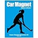 Field Hockey Player with Skirt Car Magnet Black