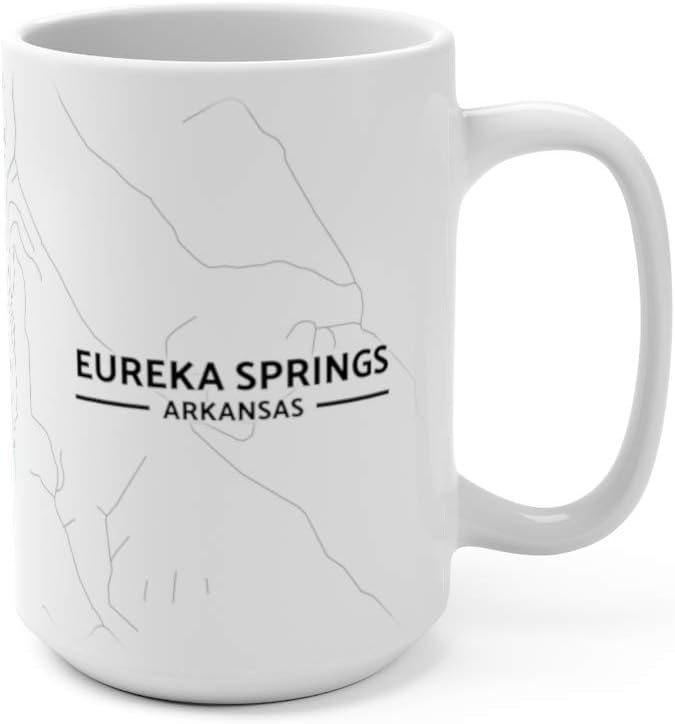 Eureka Springs, Arkansas Map Mug (15 oz)