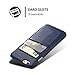 Iphone 6 Plus/6S Plus Wallet Phone Case, Slim Leather Back Case Cover With Credit Card Holder Blue Case