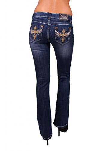 Cello Jeans Women Wing Cross Bootcut Jeans 15 Dark Denim | Women Fashion