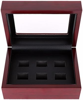 Solid Wooden Boxes 6 Holes Rings Position Championship Ring 6 Holes Rings Boxes