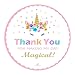 PartyNow Unicorn Stickers Pack of 40 | Single Use Cute Stickers for Unicorn Themed Party, Unicorn Party Favors, Unicorn Party Supplies | 2 Inch Round Rainbow Stickers for Laptop, Envelopes