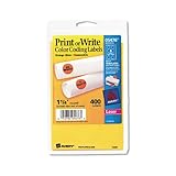 Avery Neon Orange Removable Color Coding Labels 5476, 1-1/4