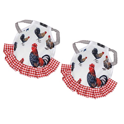 EVTSCAN 2 STK. Hühnersattel Hen Schürze Feather Fixer Wing Back Protector Hen Schürze mit elastischen Trägern(C) – Bild 7