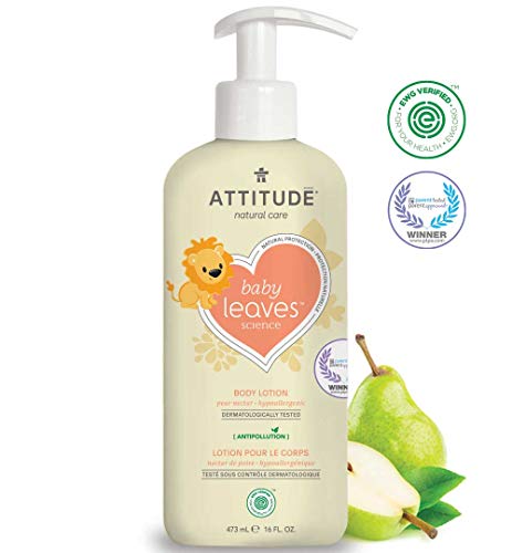 ATTITUDE Baby Leaves, Hypoallergenic Body Lotion, Pear Nectar, 16 Fluid Ounce