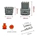 MUYI 5 Kit 12 Pin Way Superseal IP67 Waterproof Connector PA66 Nylon Housing Terminal Sockets AC/DC Conn Plug 2.2mm Series 17-20 AWG Gray