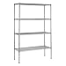 Sandusky WS481874-C Chrome Steel Heavy Duty Adjustable Wire Shelving, 3200 lbs Capacity, 48