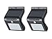 Lling(TM) 16 LED Motion Sensor Solar Lights super bright IP65 waterproof solar wall light for patio deck yard garden (16LED) （2-pack）