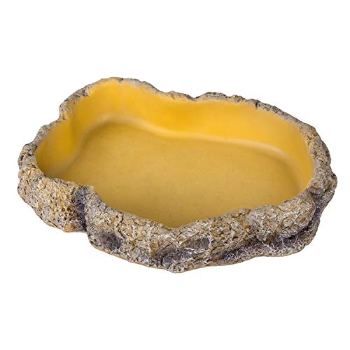 ReptiZoo Large Reptile Food Dish Terrarium Water Bowl Food Feeding Bowl
