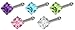 20g Surgical Steel 3 mm Cubic Zirconia Square Crystal Nose Stud *Choose Color*