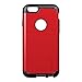 Phone 6s Plus Case, LUVVITT [Ultra Armor] Shock Absorbing Case Best Heavy Duty Dual Layer Tough Cover for Apple Phone 6/6s Plus - Black / Red