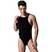 YiZYiF Men's Leotard Sport Undercloth Thong Bodysuit Buckled Open Jumpsuit Pants Black