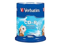 Verbatim 700MB 52x 80 Minute Blank White Surface Disc CD-R, 100-Disc Spindle 94712