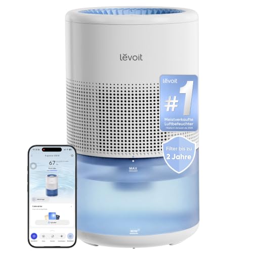 Levoit Smart Luftbefeuchter mit Langzeitfilter, ab 19 dB, kein weißer Staub