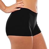 Victoria Women's Seamless Spandex Boyshort Underskirt Pant Short Leggings, Black, LXL