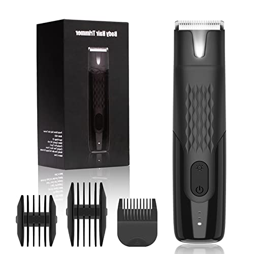 Electric Trimmer for Men, Tensine Ball & Groin Hair Trimmer, Pubic Hair Trimmer for Men, Replaceable Ceramic Blade Heads, IPX7 Waterproof Wet/Dry Men Grooming Kit, 90 Minute Battery Life