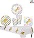 HeyDays Unicorn Sparkle Party Supply Pack - Tableware for 8 Guests - Tablecover, Dinner Plates, Dessert Plates, Napkins, Cups, and a Happy Birthday Tattoo