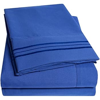 1500 Supreme Collection Bed Sheets Set - Premium Peach Skin Soft Luxury 4 Piece Bed Sheet Set, Since 2012 - Deep Pocket Wrinkle Free Hypoallergenic Bedding - Over 40+ Colors - King, Royal Blue